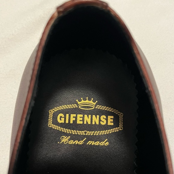 DRESS SHOES, MEN’s, BROWN- Sharp & Fashionable, Seamless Cut Leather - Picture 6 of 8